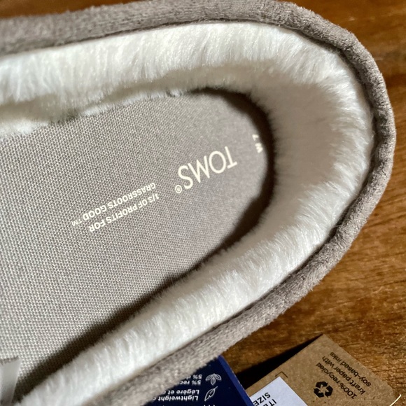 ✨Toms Cozy Alpargata 3.0 Slip-On Flats - Cement Chunky Cable Knit✨ NIB - Picture 7 of 13